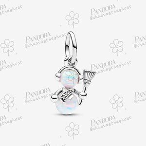 Pandora Opalescent Snowman Dangle Charm